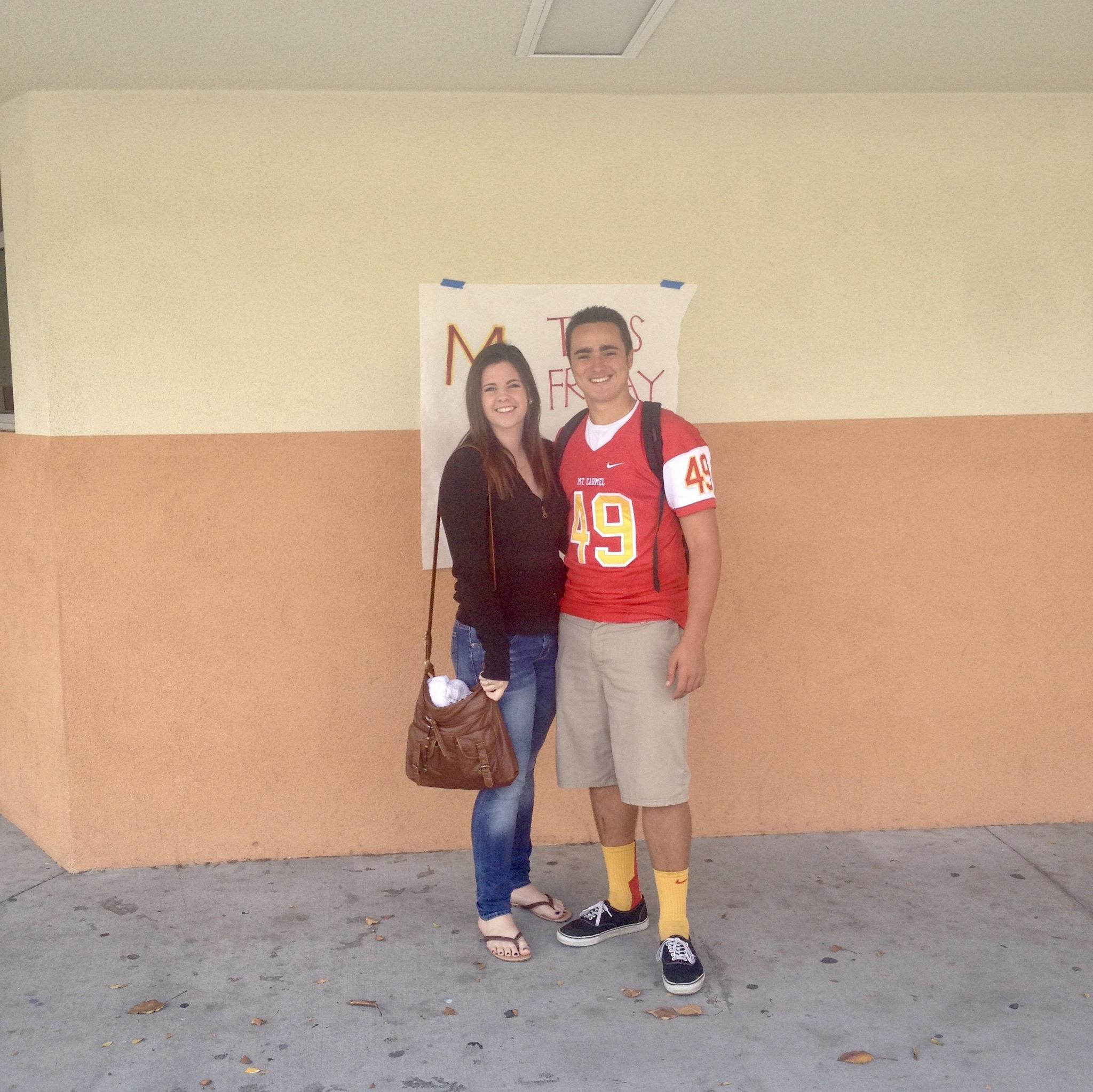 One of our first photos together, Sophomore year of High School - November 2013