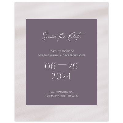 Dusty Purple Wedding Digital Save the Date - Pinellas Type