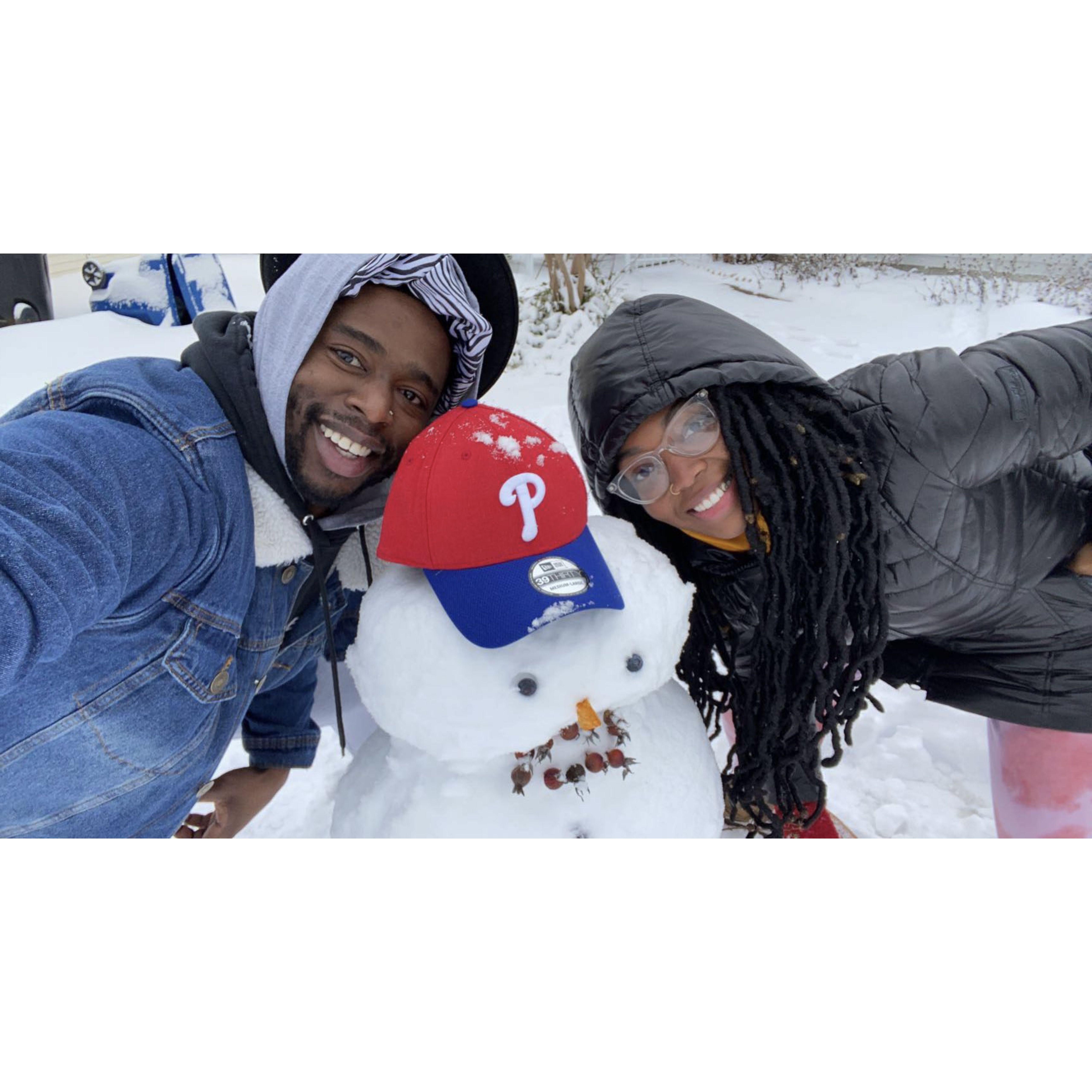 Our snowman!
