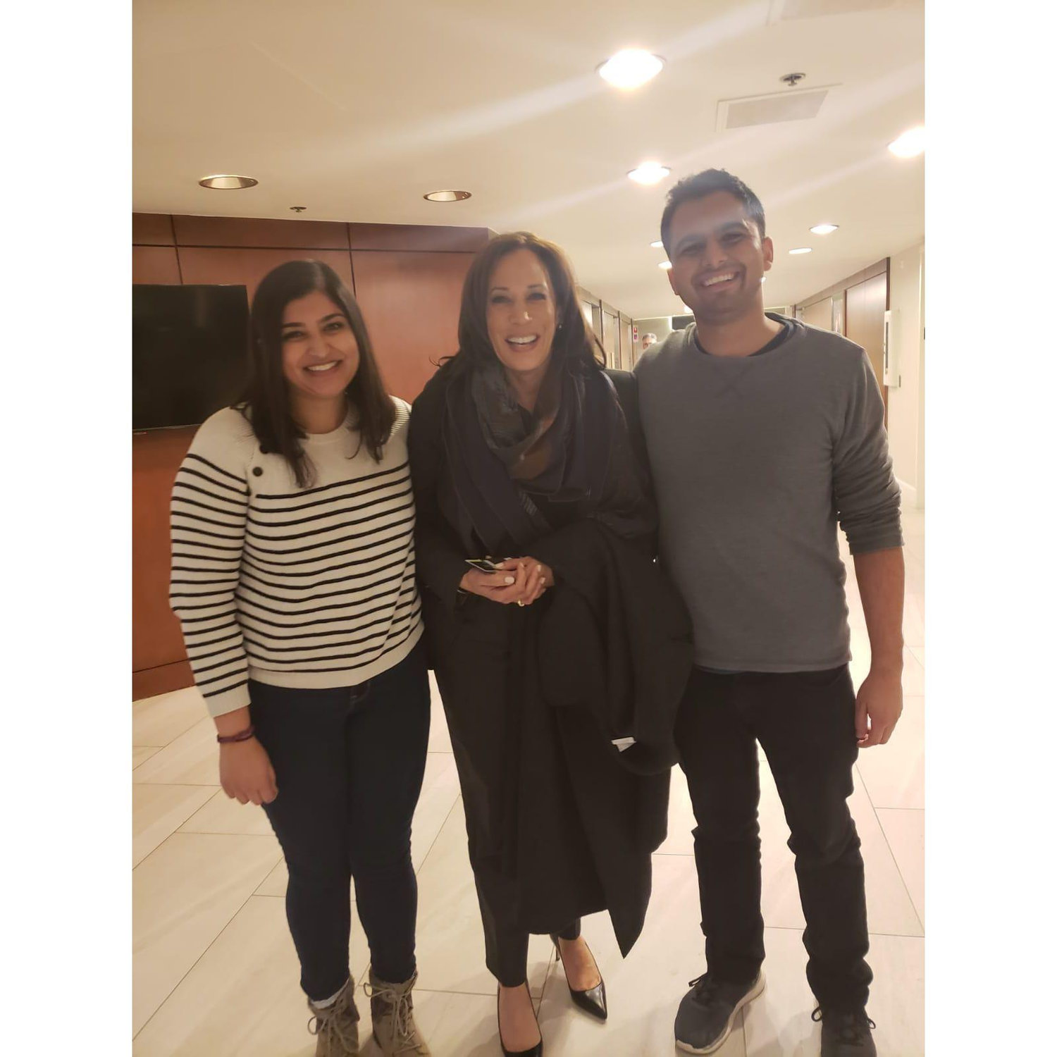 Our third date when we met Kamala Harris