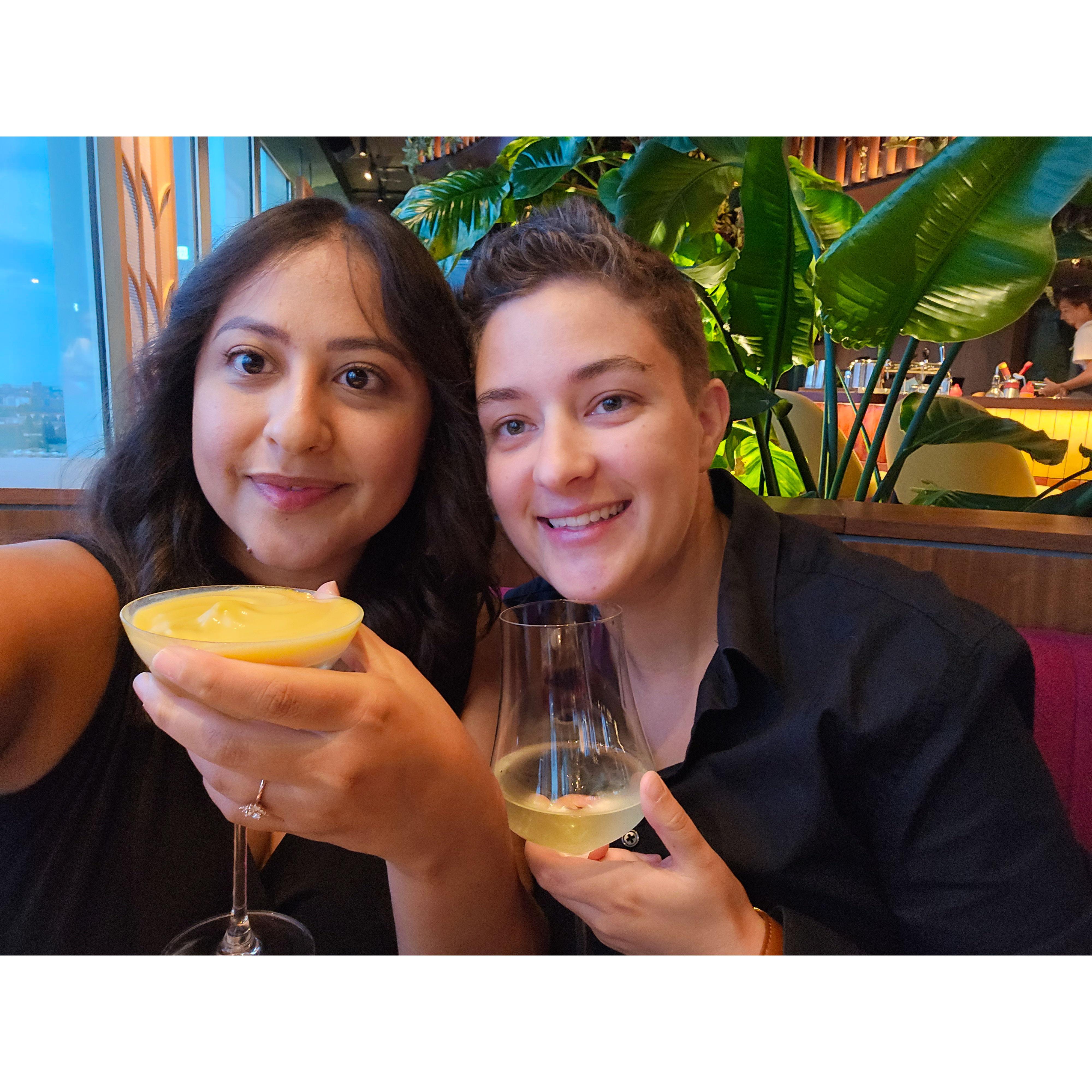 First date as an engaged couple.