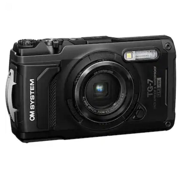 OM System - Tough TG-7 Digital Camera (Black) V110030BU000 - 7PC Accessory Bundle