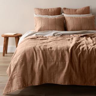 Linen Box Quilted Euro Sham