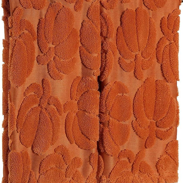 Quera 2 Pack Hand Towels Fall Pumpkin Thanksgiving Dark Color Bathroom Decorative Towels Set for Drying, Cleaning, Cooking, Holiday 13.7'' x 29.5'' (Rust)
