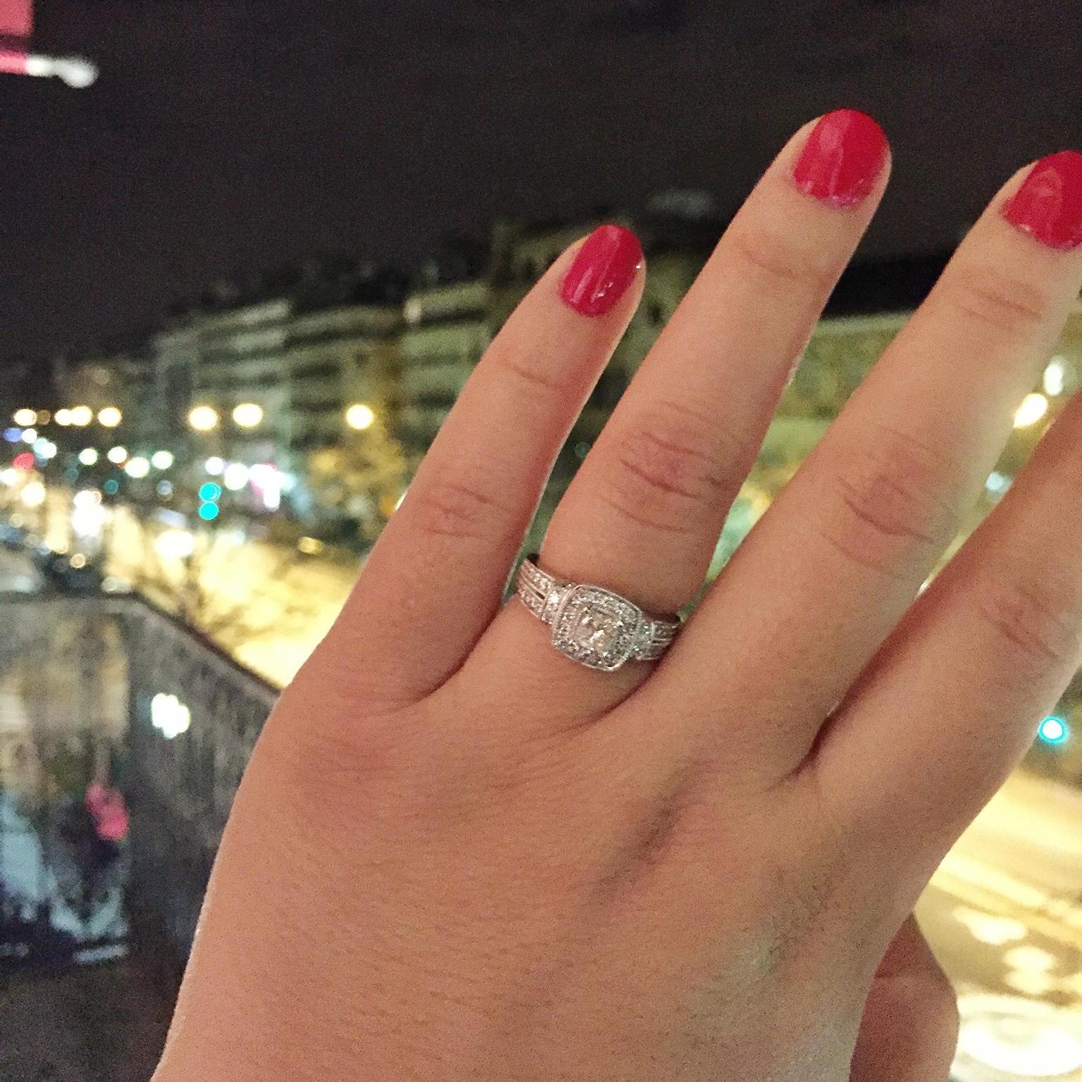 On the balcony where I said YES!