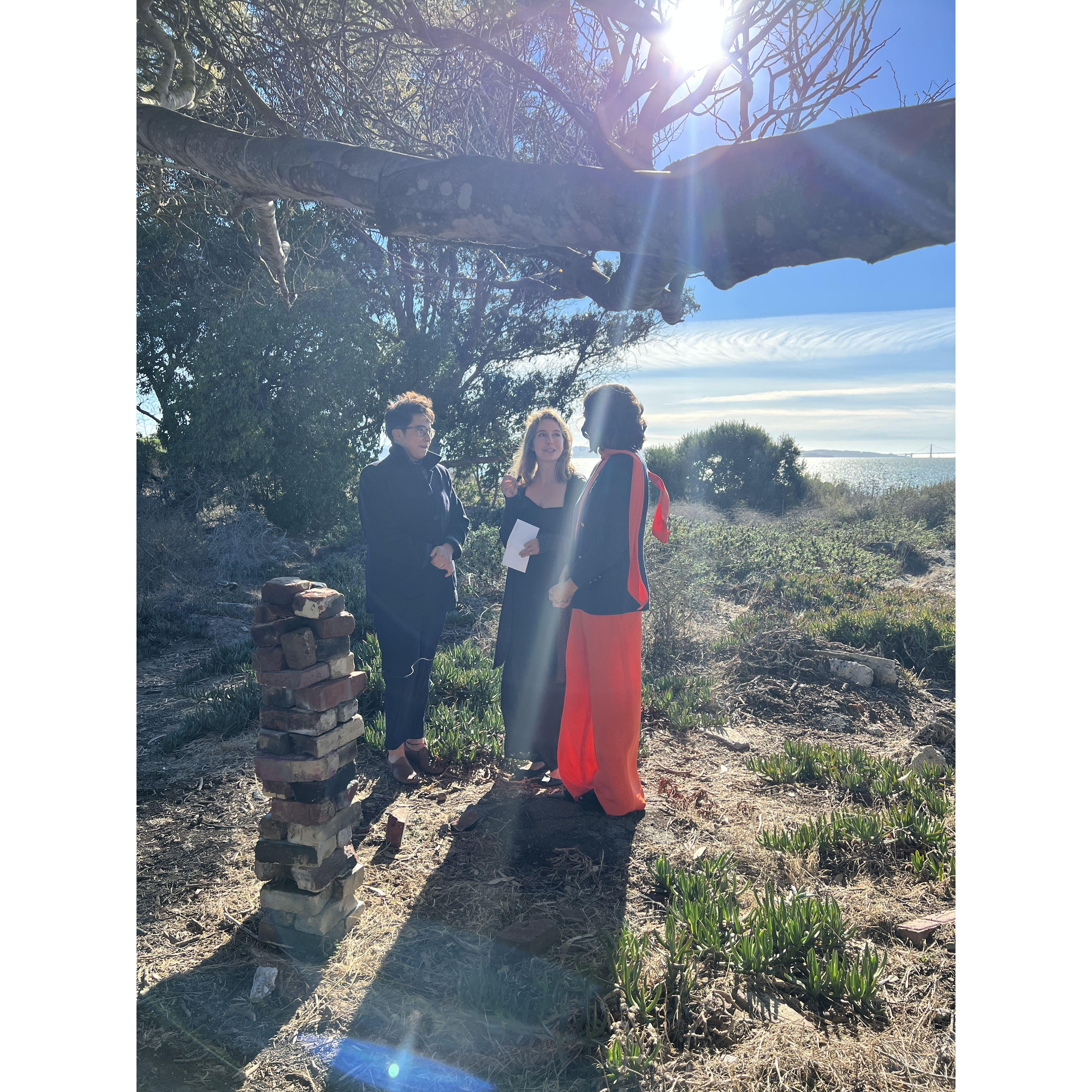 From our tiny wedding in 2022 -- Albany Bulb, CA where we had our first date