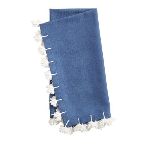 Navy Tassel Napkin