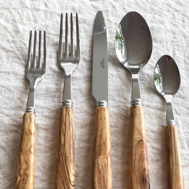 Lucques Olive Wood Flatware - 5 piece set