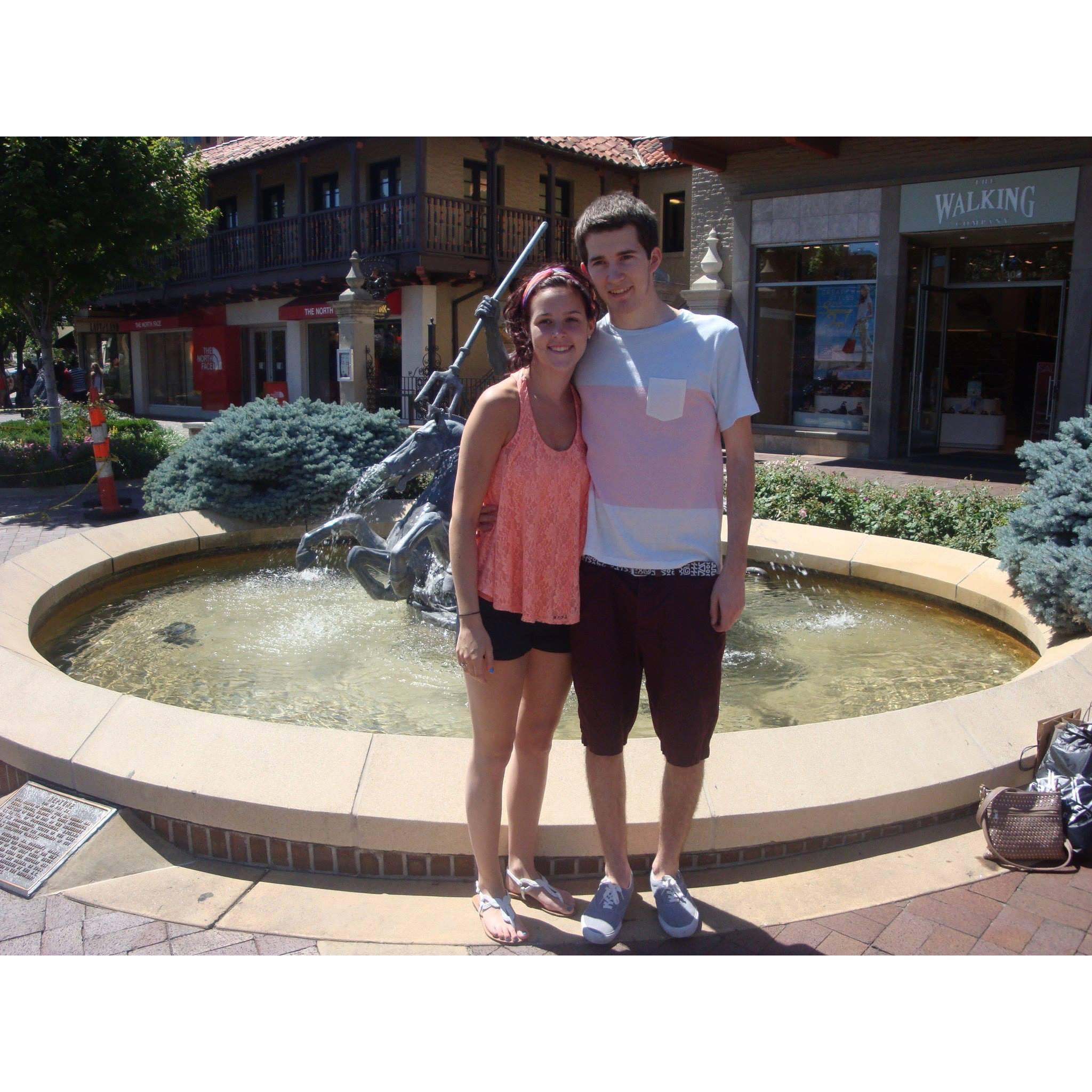 A visit to KC plaza during one of our first trips together