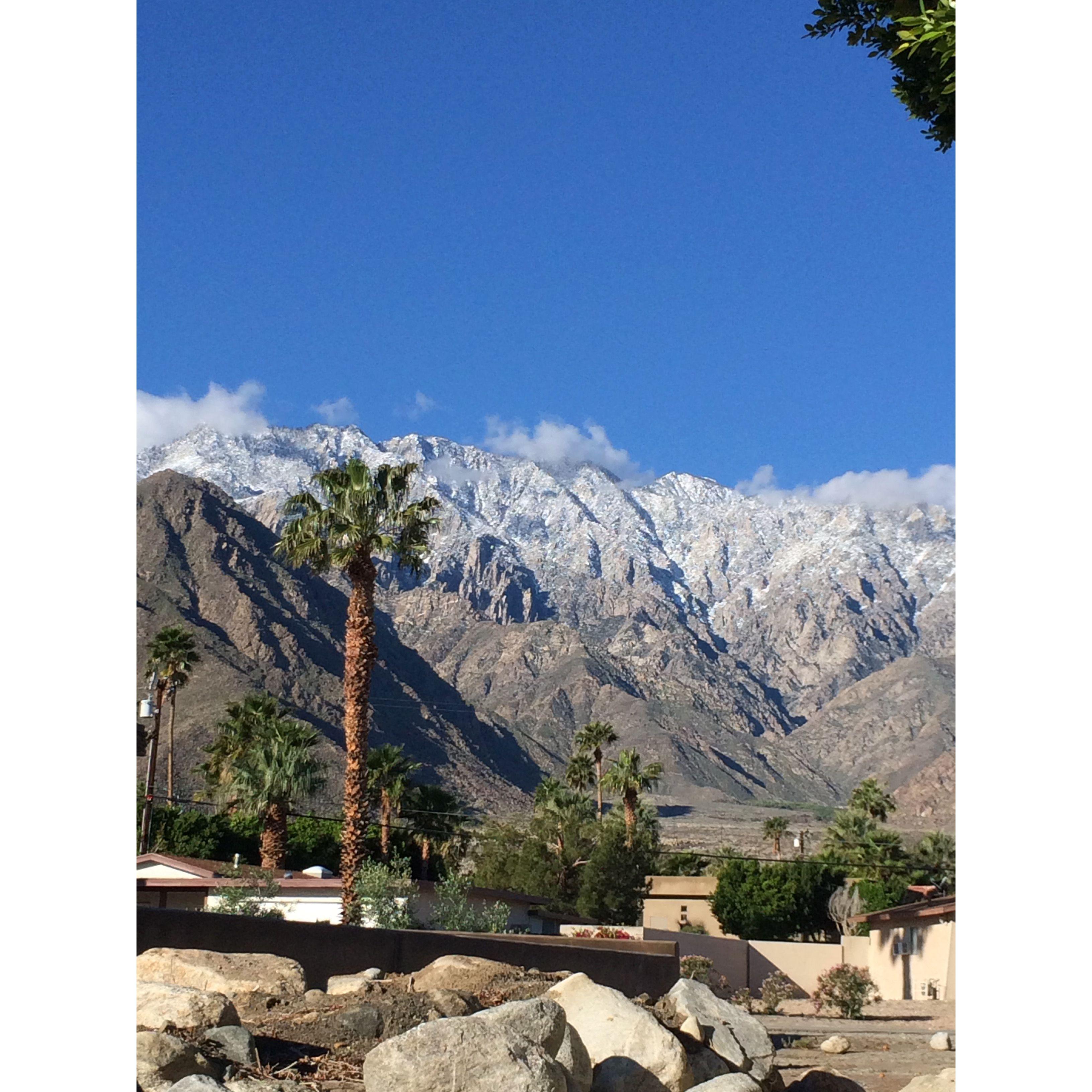 The view from our hot tub in winter. Yes...you should visit!
