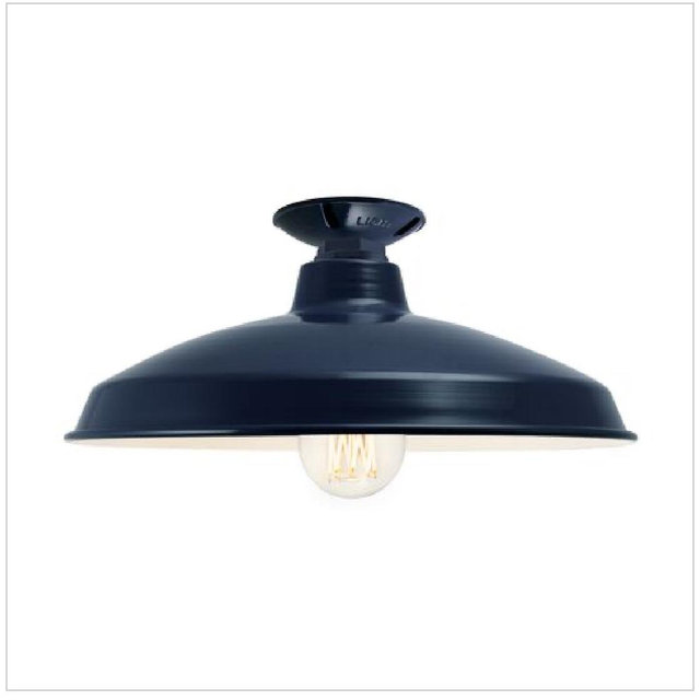12” Marathon Flush Mount Light BLACK