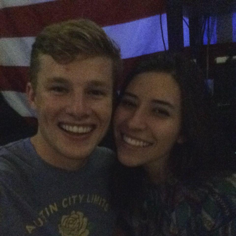 Our first ever photo together! At a Rice MechE party