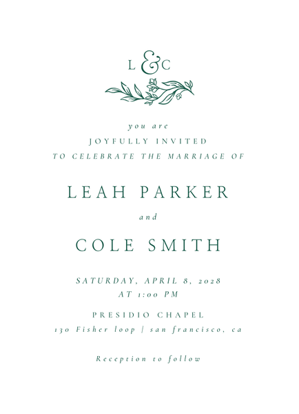 Fiora Classic | White | Zola Wedding Invitations