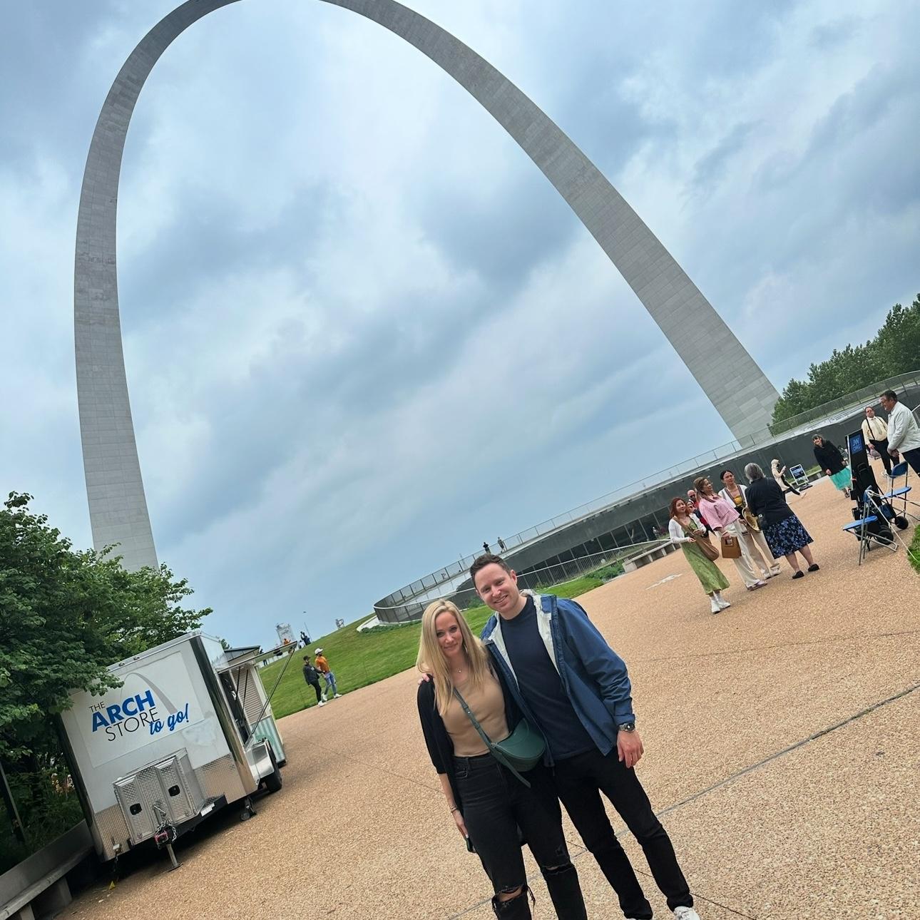 Our first picture in St. Louis, where our long distance love journey began