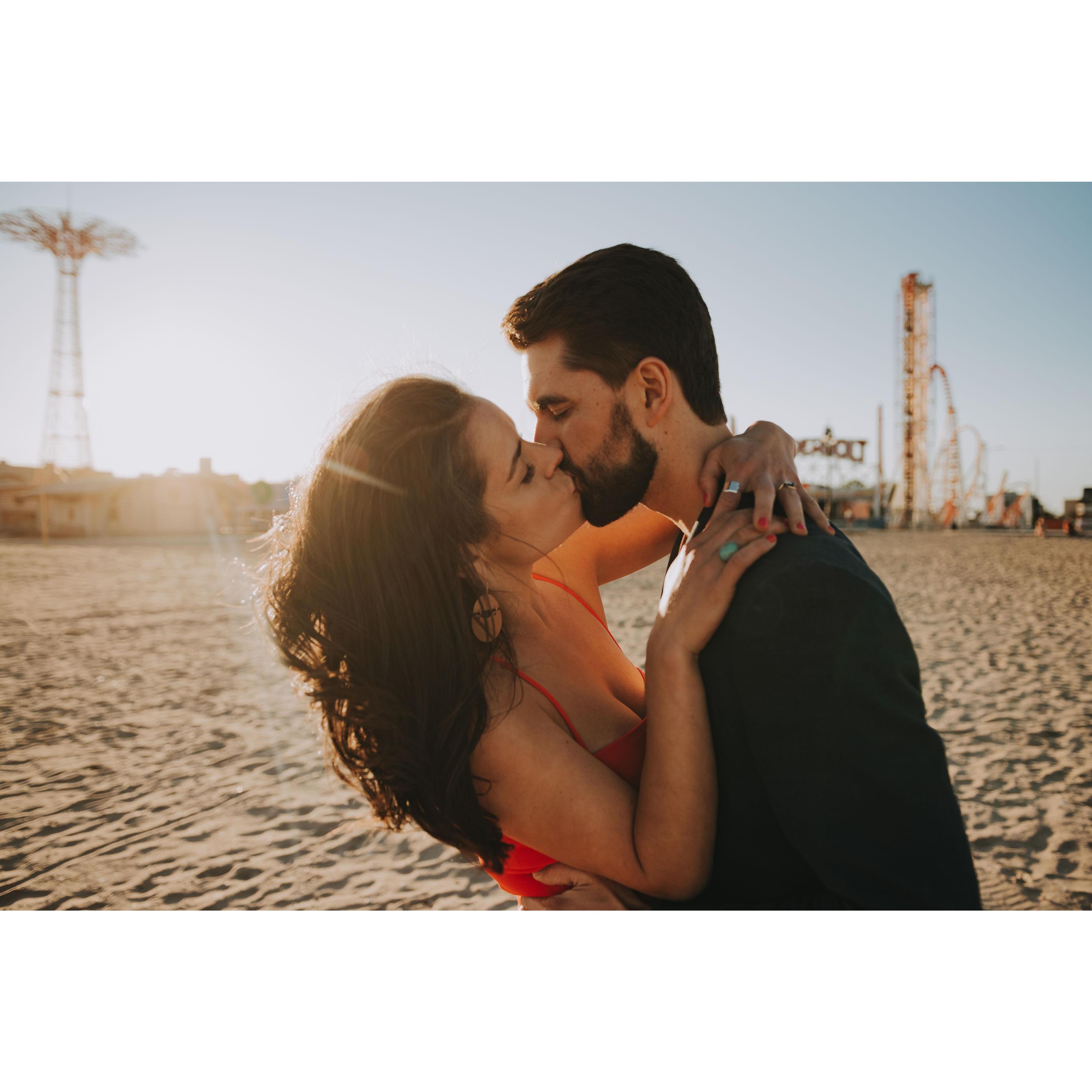 Engagement shoot w/ @hellocaitcarr. Coney Island.