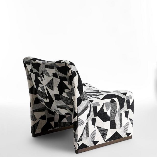Lovett Chair, Black and White Geo
