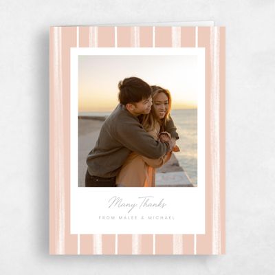 Peach, Orange Wedding Thank You - Coastal Photo