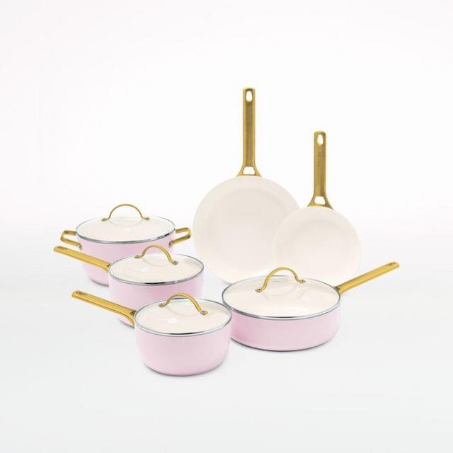 GreenPan Padova Ceramic 10-Piece Blush Cookware Set