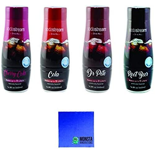 SodaStream 14.8 fl Ounce - Variety Pack - Cherry Cola, Root Beer, Cola, Dr Pete