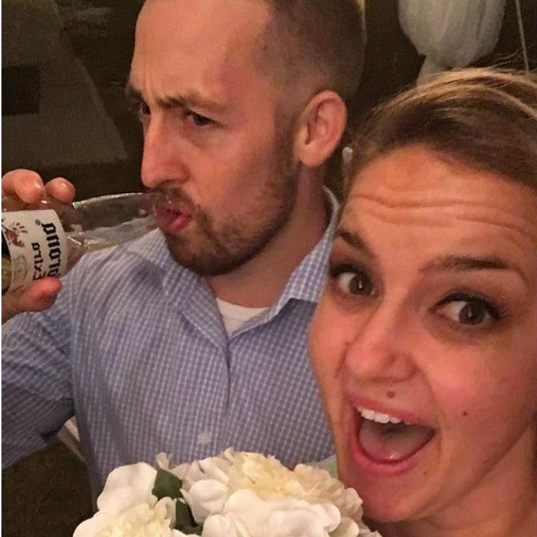 Jamie caught the bouquet . . . David ducked out of the way to avoid the garter - Fall 2016