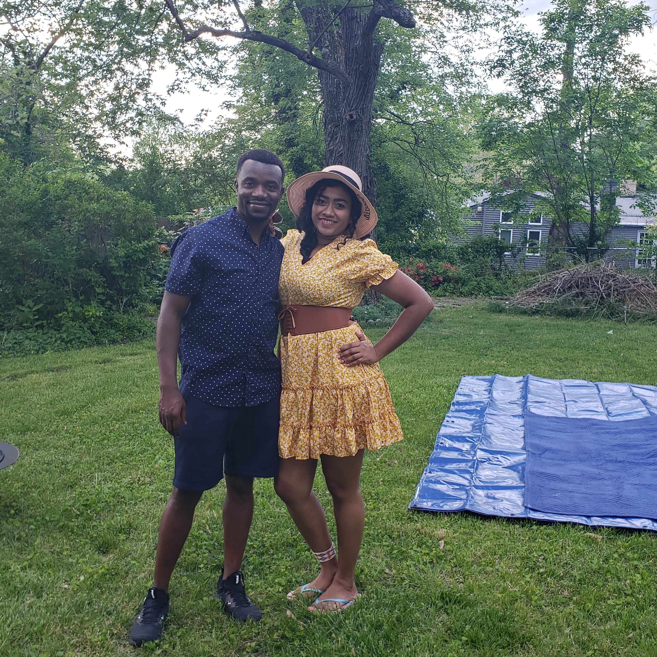 Enjoying summer in the backyard