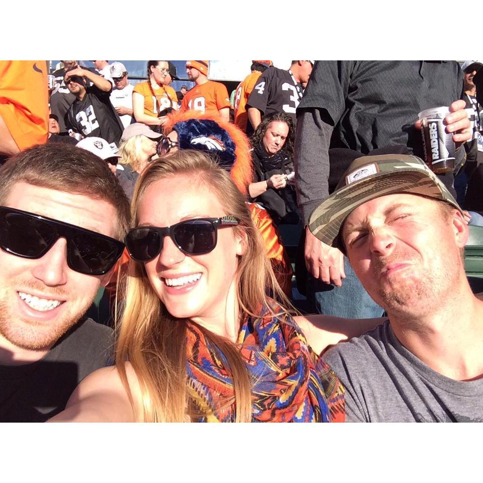 Bronco's Game in Oakland with Myles, 2013