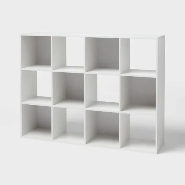 11" 12-Cube Book Shelf White - Brightroom™