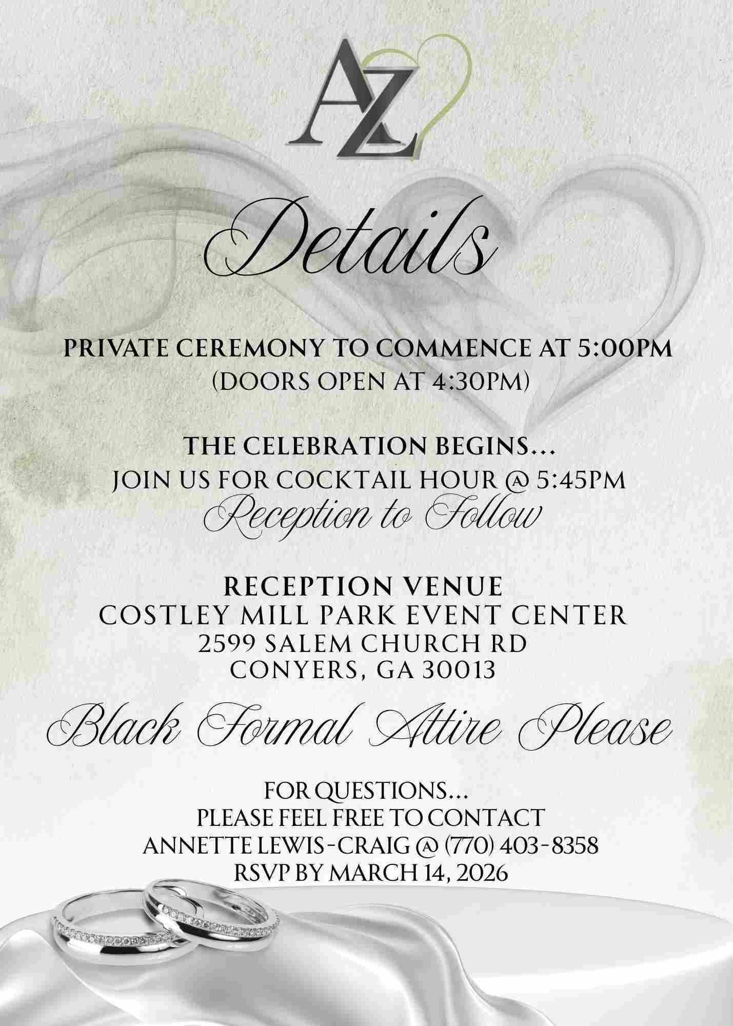 The Wedding Website of Ayanna Craig and Zachary Hanekamp