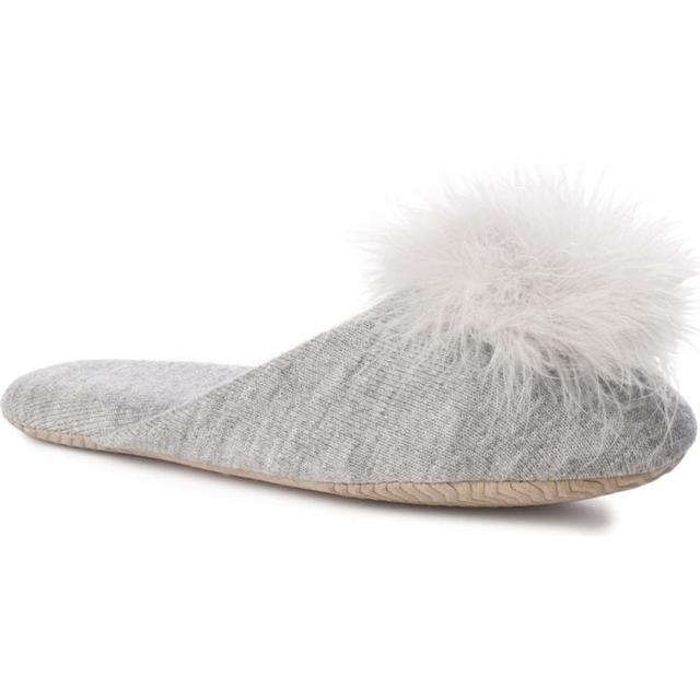 Feather Pompom Mule Slipper