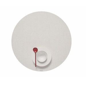 Chilewich Mini Basketweave Round Placemats in White
