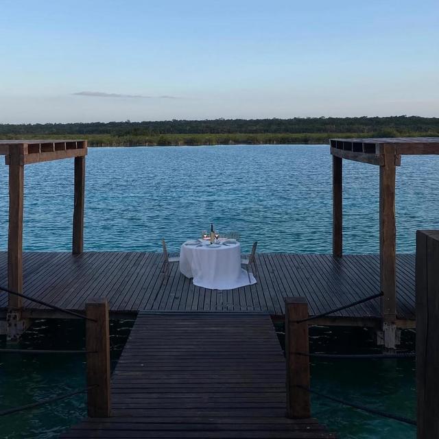 Bacalar Dinner by the water