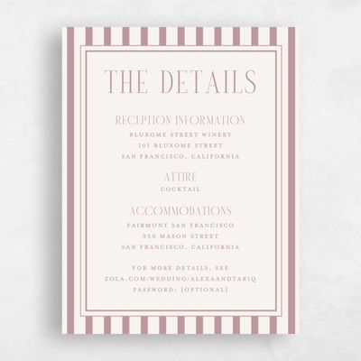 Pink Typography Wedding Enclosure - Azelie