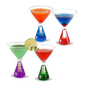 Erlenmeyer Flask Martini Glass Set