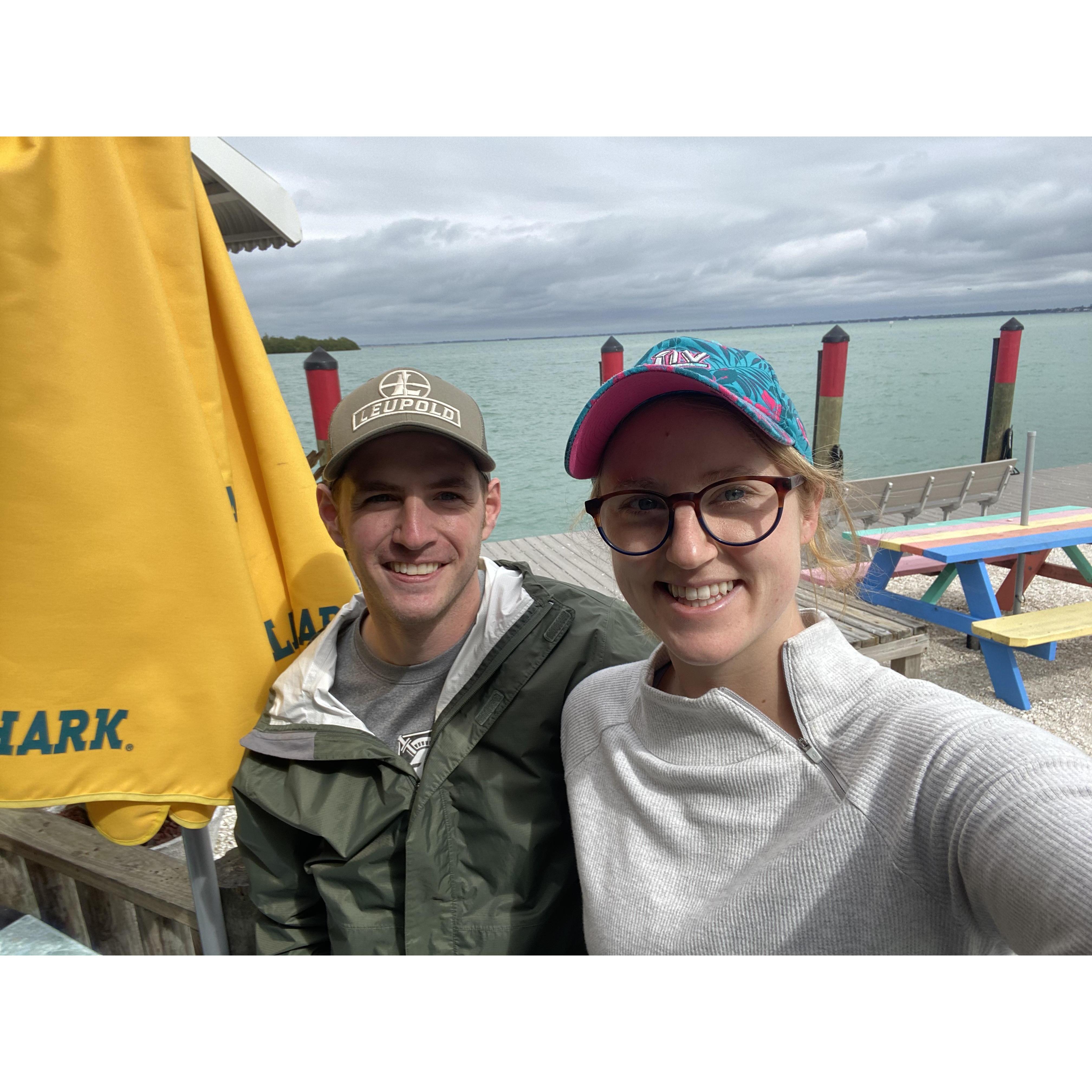The day of the proposal started off opening up the Salty Dog in Longboat Key with Bloody Marys and Yeunglings