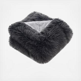 Faux Shadow Fox Throw Blanket