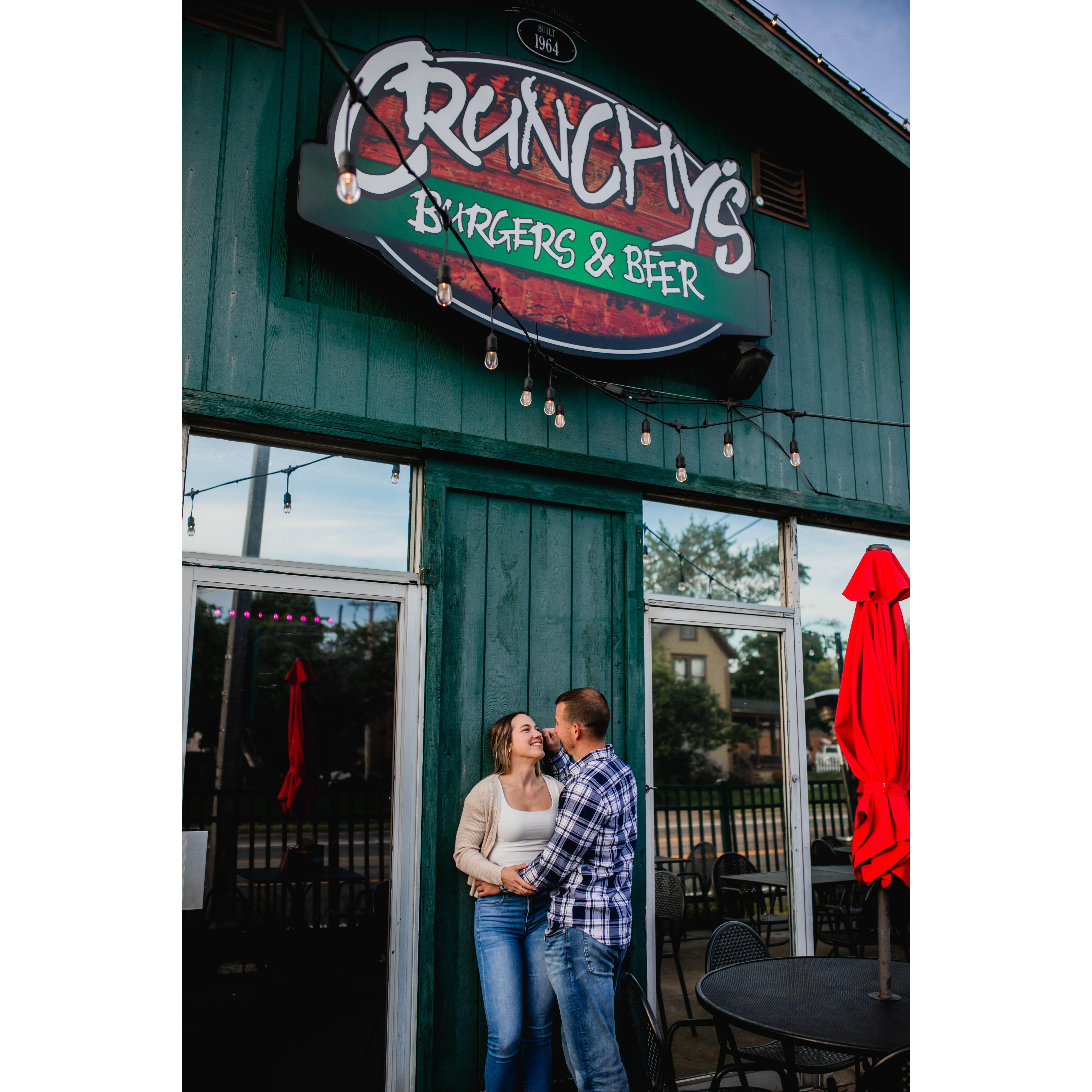 Our first date was at Crunchy's