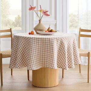 European Linen Tablecloth in Cafe Gingham