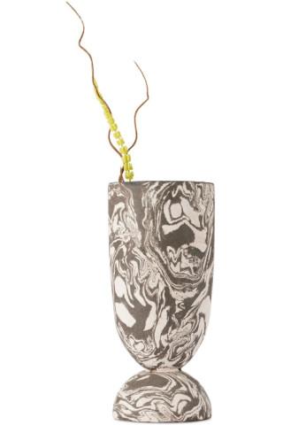 Tina Vaia Black & White Santa Vase