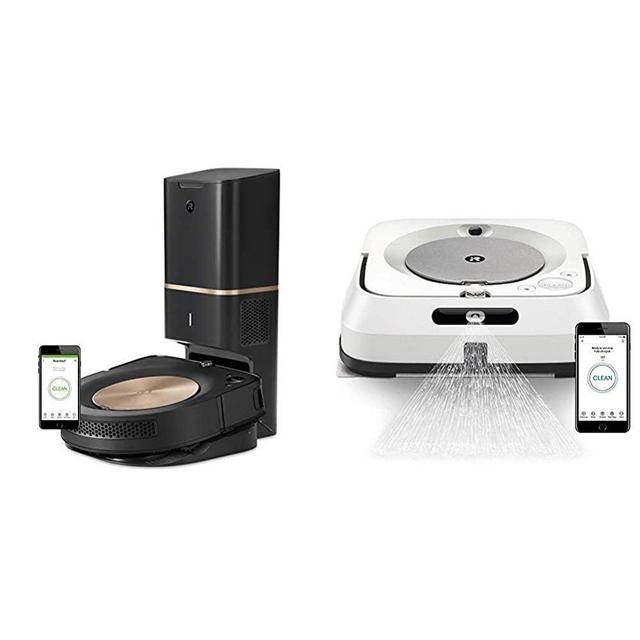 iRobot Roomba s9+ Robot Vacuum with Automatic Dirt Disposal- Wi-Fi Connected, Smart Mapping, Powerful Suction & Braava jet m6 Ultimate Robot Mop- Wi-Fi Connected, Precision Jet Spray, Smart Mapping