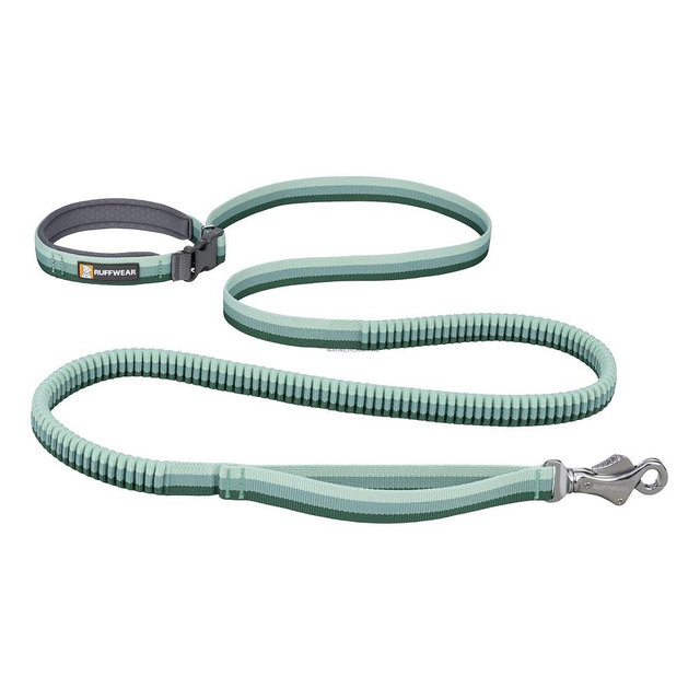 Ruffwear, Roamer Bungee Dog Leash for Running, Biking or Hiking, Can be Used Hand-Held or Hands-Free, River Rock Green, 7.3'-11'