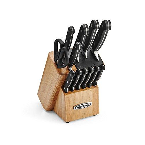Farberware Self-Sharpening 13-Piece Knife Block Set with EdgeKeeper Technology, Natural