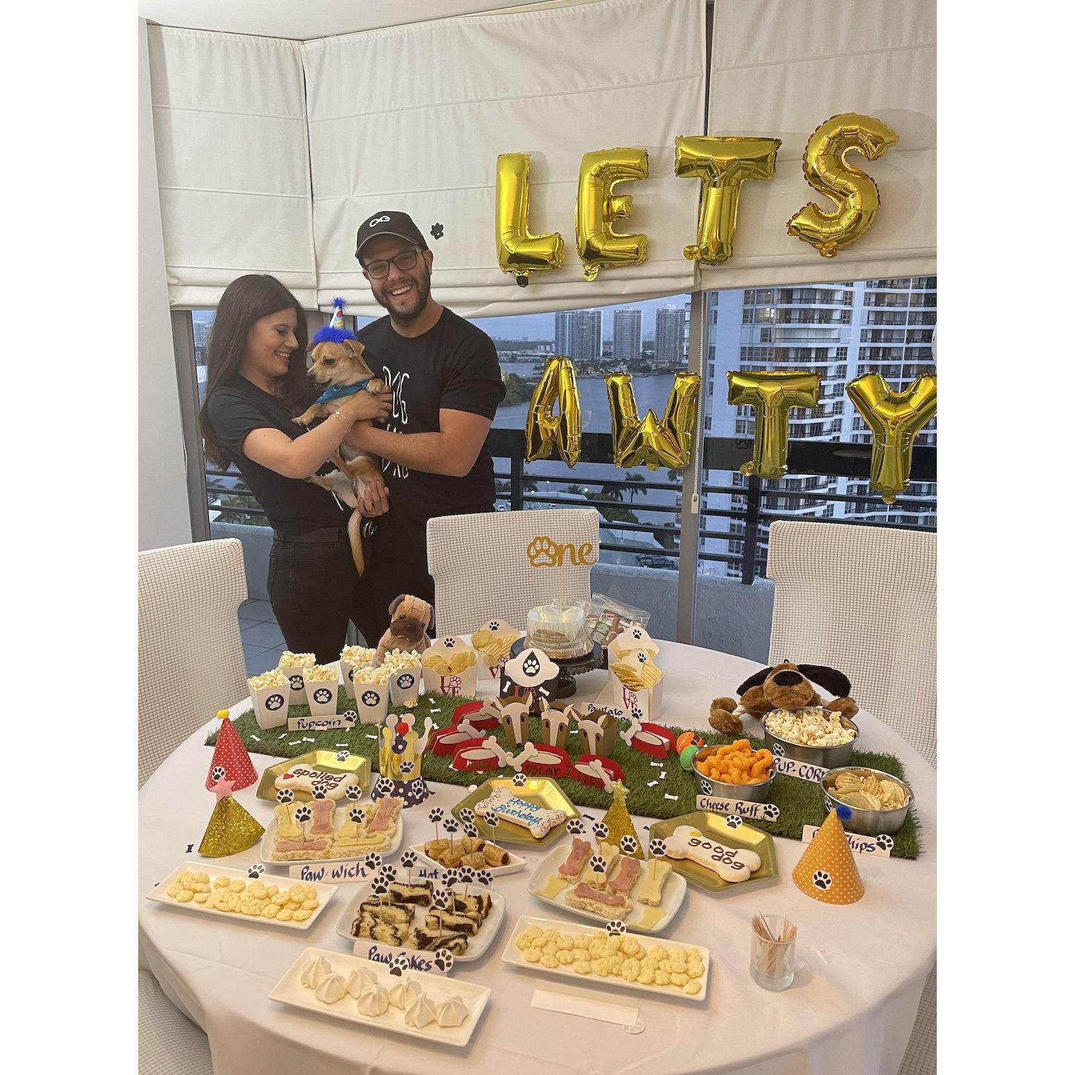 Oscar's first birthday...don't judge