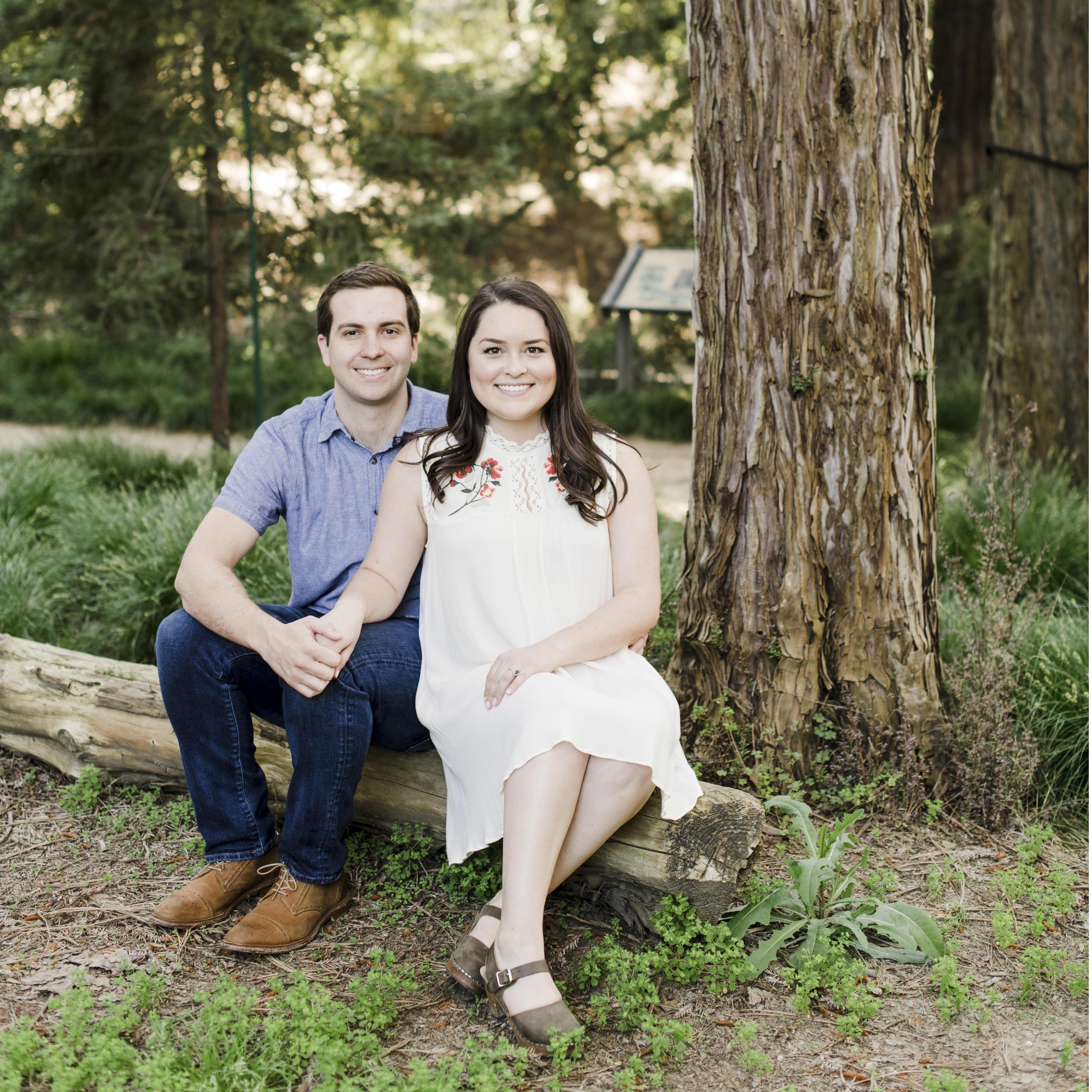 We took our engagement photos in the UC Davis Arboretum, where we've enjoyed many long runs while training together for a marathon last year.