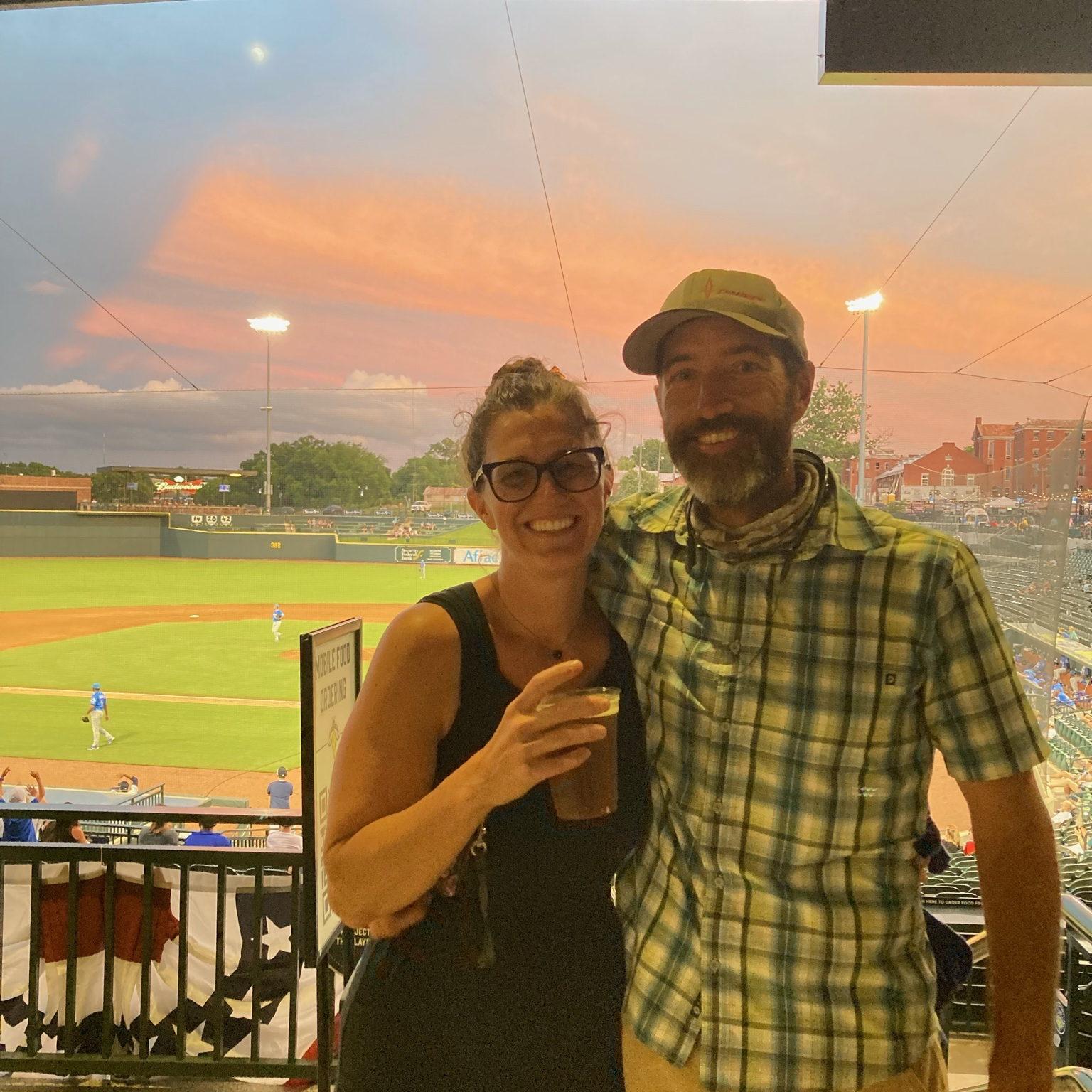 That night at the ball game we were on the kiss cam... and really went for it!