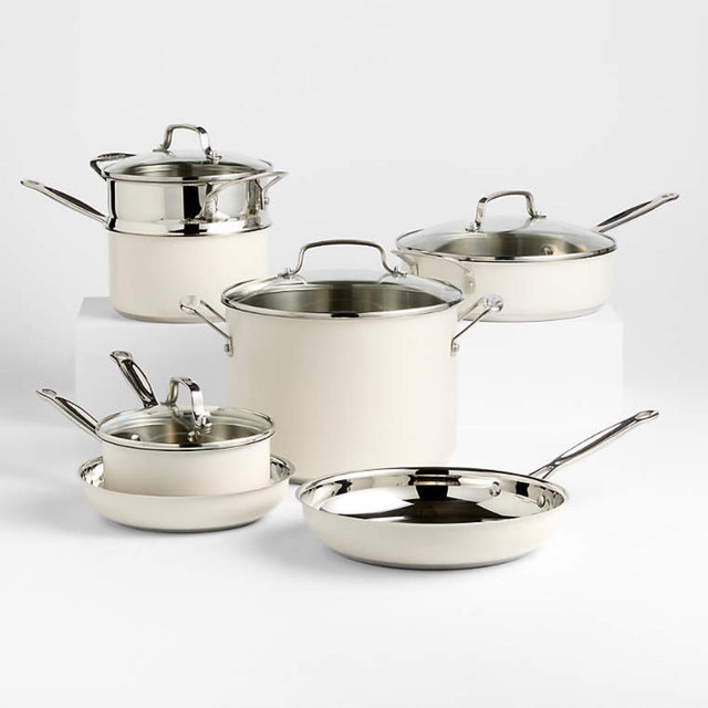 Cuisinart ® Chef's Classic™ Vanilla Creme 11-Piece Stainless Steel Cookware Set