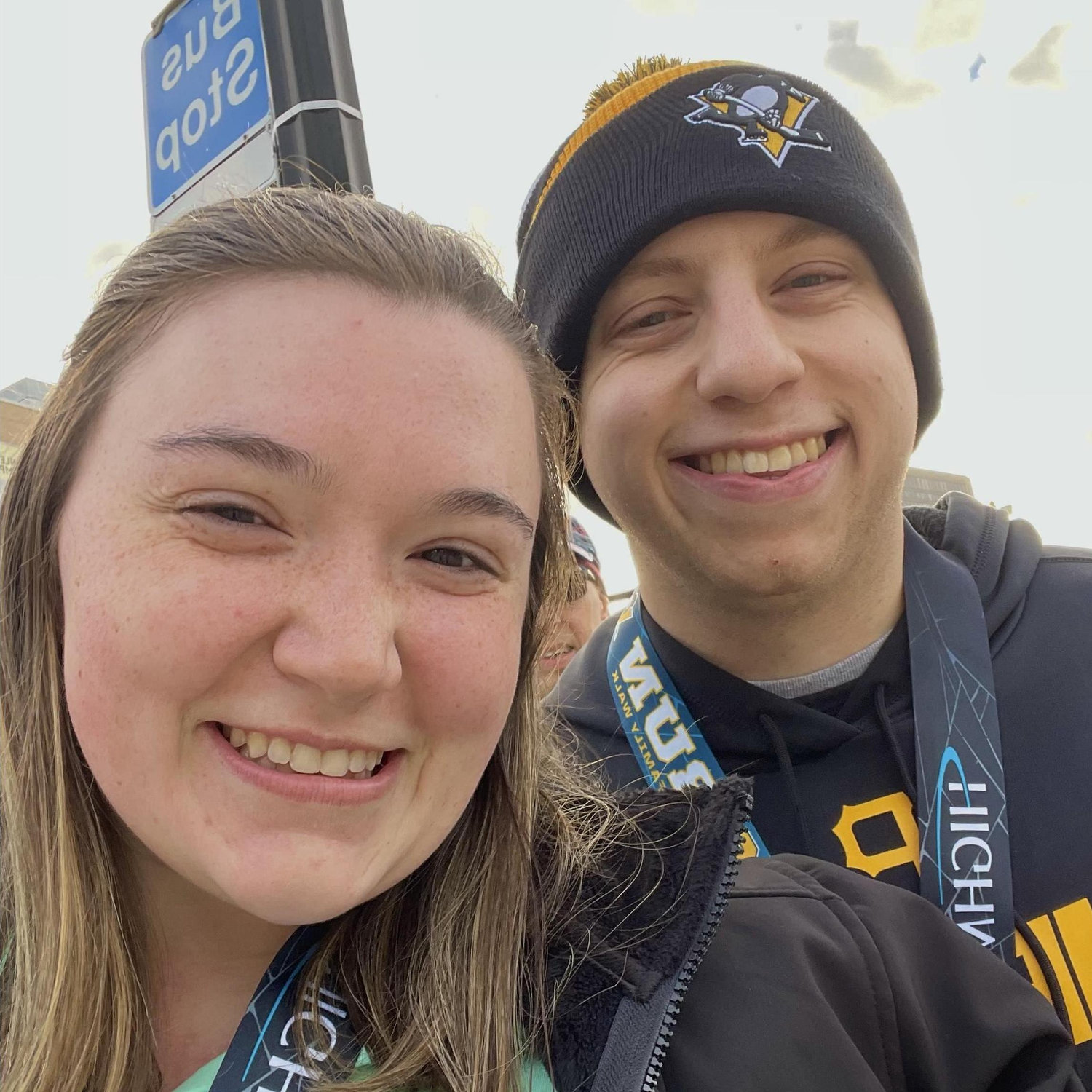 Our first time participating in the Mario Lemieux 3.3 walk. Maybe one day Lex will agree to the 6.6 run