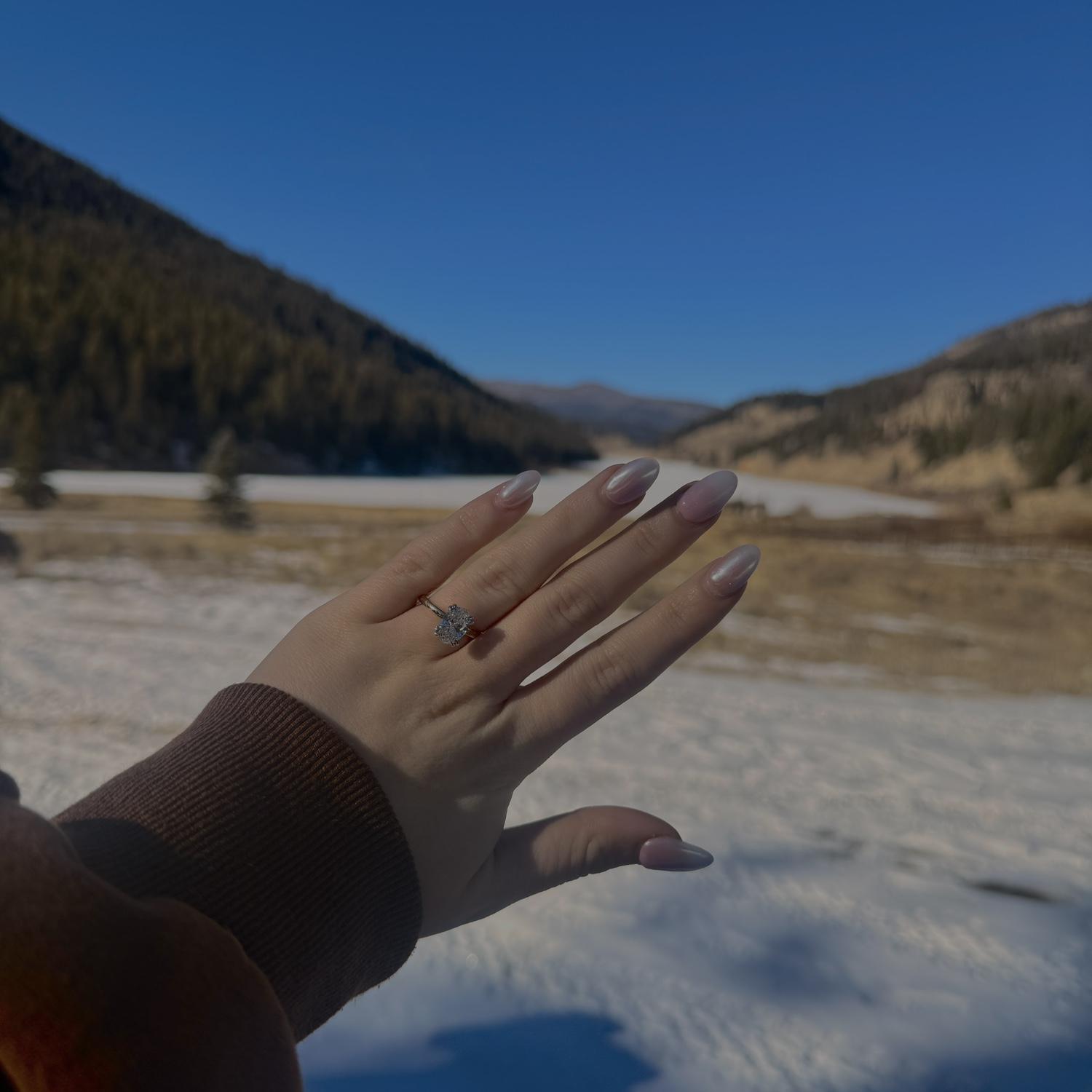 The view while Benji was down on one knee