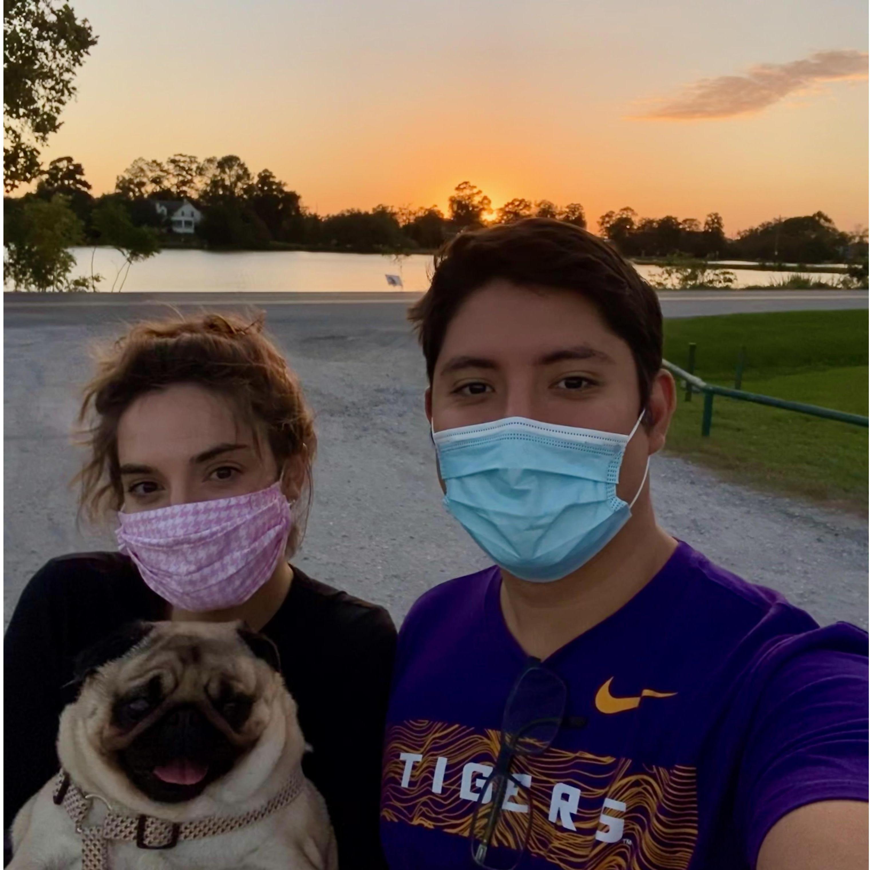 LSU Lakes, Baton Rouge LA: Disfrutando los lagos con Ofelia en Noviembre 2020