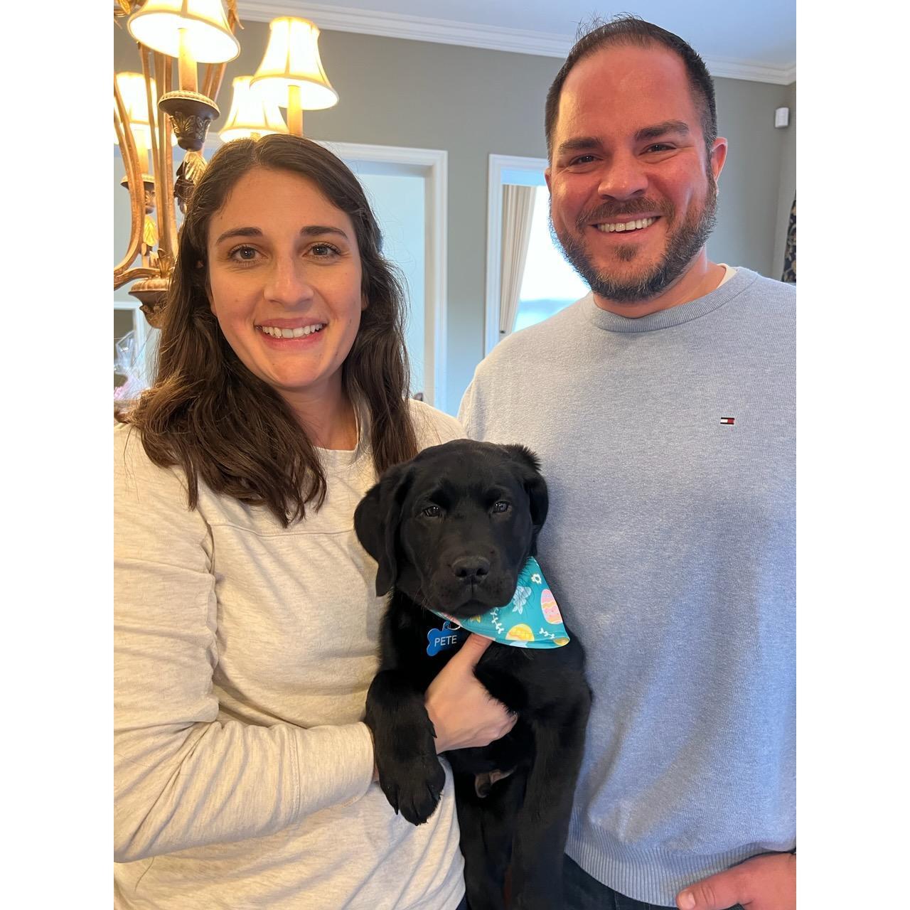 Matthew, Virginia and Pete celebrating Easter