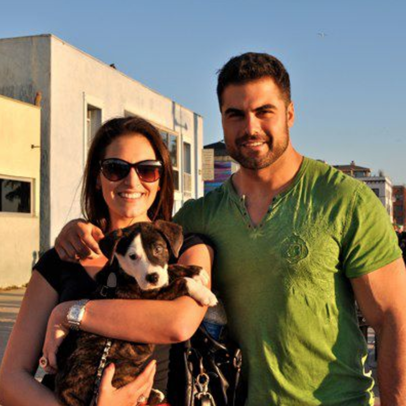 Our first child!  When Dué was just a few weeks old!